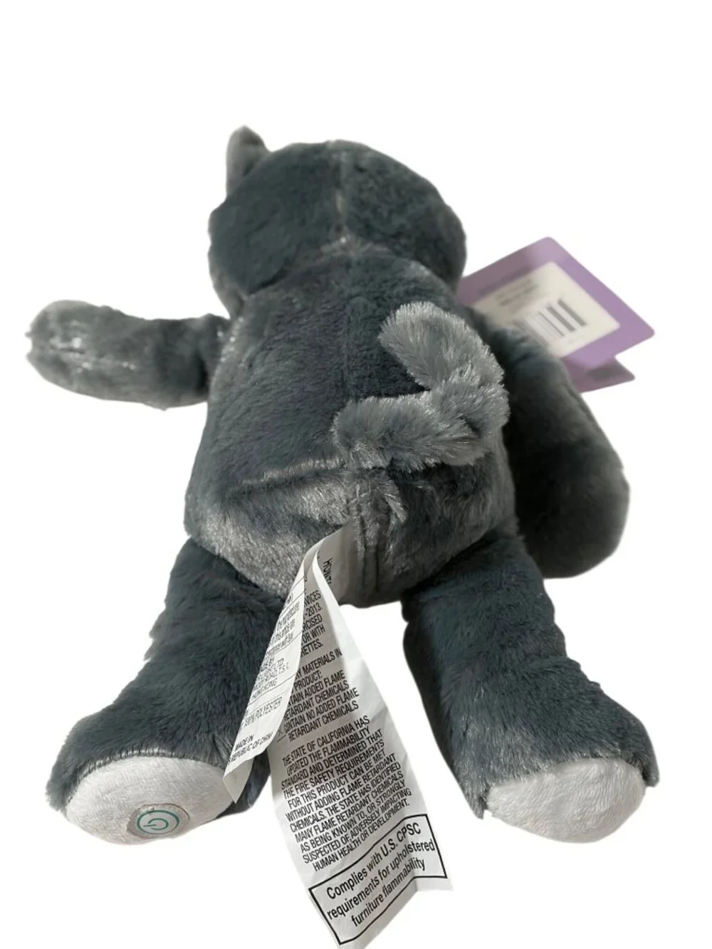 New Health Touch Huggable Massag Gray Cat Kitten Kitty Plush Stuffed Animal Doll
